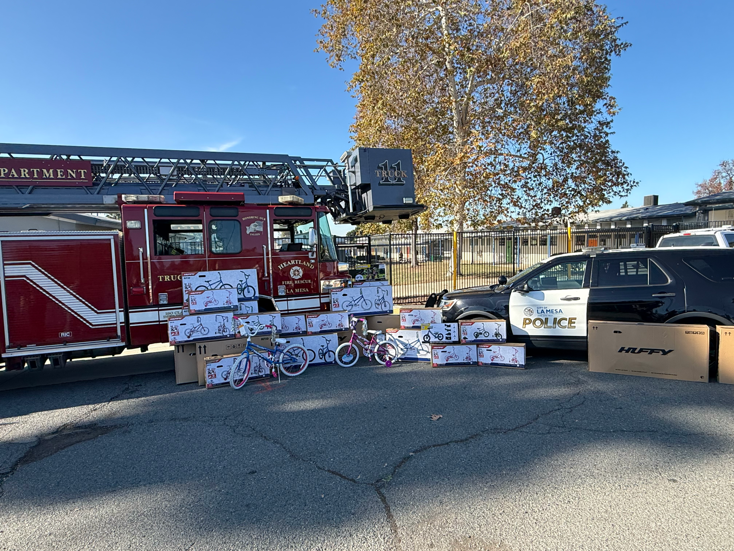 non-profit-09 2025 Bike Donation with La Mesa Fire and Police